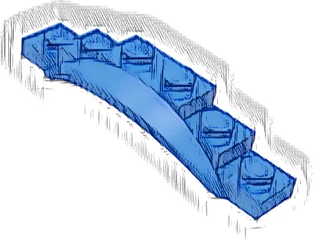 Vehicle, Mudguard 1 1/2 x 6 x 1 with Arch