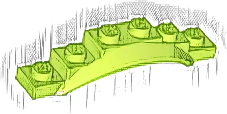 Vehicle, Mudguard 1 1/2 x 6 x 1 with Arch