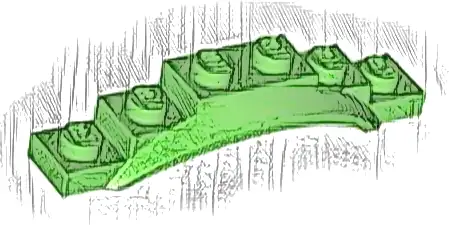 Vehicle, Mudguard 1 1/2 x 6 x 1 with Arch