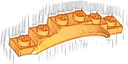 Vehicle, Mudguard 1 1/2 x 6 x 1 with Arch