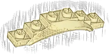 Vehicle, Mudguard 1 1/2 x 6 x 1 with Arch