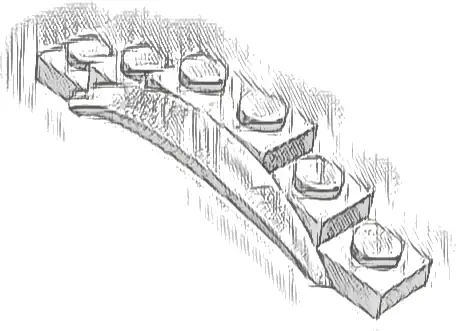 Vehicle, Mudguard 1 1/2 x 6 x 1 with Arch