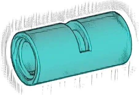 Technic, Pin Connector Round 2L with Slot (Pin Joiner Round)