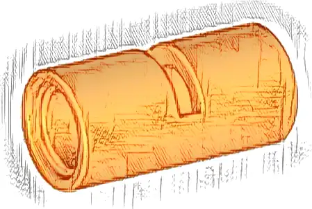Technic, Pin Connector Round 2L with Slot (Pin Joiner Round)