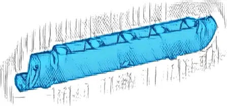 Technic, Panel Curved 11 x 3 with 2 Pin Holes through Panel Surface