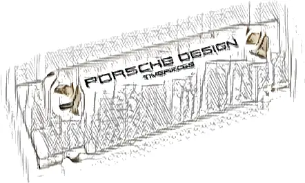 Technic, Panel Curved 11 x 3 with Black 'PORSCHE DESIGN' and 'TIMEPIECES' Pattern (Sticker) - Set 42096