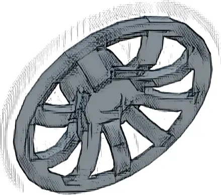 Wheel Cover 9 Spoke - 24mm D. - for Wheels 55982 and 56145