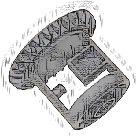 Technic, Gear Differential 28 Tooth Bevel - Inner Tabs with Closed Center