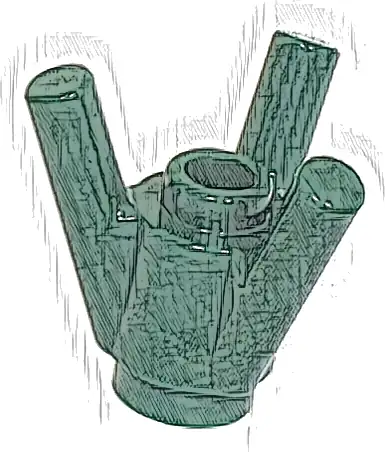 Brick, Round 1 x 1 with 3 Diagonal Bars