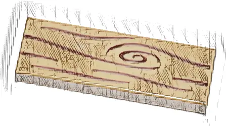 Tile 1 x 3 with Wood Grain Pattern