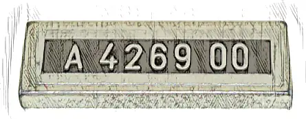 Tile 1 x 3 with License Plate 'A 4269 00' Pattern (Sticker) - Set 76911