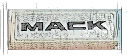 Tile 1 x 3 with Black 'MACK' Pattern (Sticker) - Set 42167