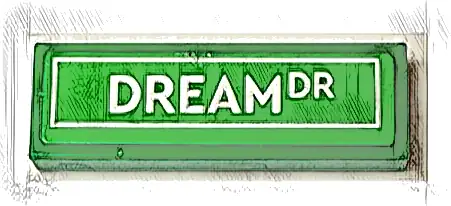 Tile 1 x 3 with Road Sign with White 'DREAM DR' Pattern (Sticker) - Set 71461