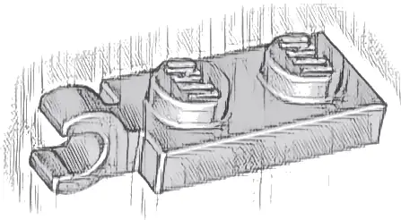 Plate, Modified 1 x 2 with Clip on End (Horizontal Grip)