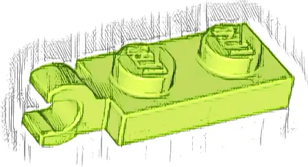 Plate, Modified 1 x 2 with Clip on End (Horizontal Grip)