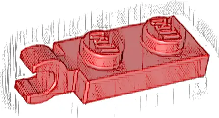 Plate, Modified 1 x 2 with Clip on End (Horizontal Grip)