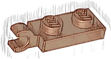 Plate, Modified 1 x 2 with Clip on End (Horizontal Grip)
