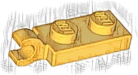 Plate, Modified 1 x 2 with Clip on End (Horizontal Grip)