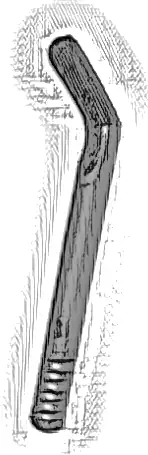 Minifigure, Utensil Hockey Stick, Round Shaft