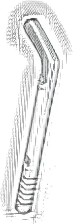 Minifigure, Utensil Hockey Stick, Round Shaft