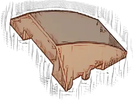 Wedge 4 x 3 Triple Curved No Studs