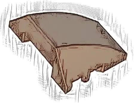 Wedge 4 x 3 Triple Curved No Studs