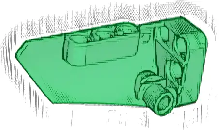 Technic, Panel Fairing # 4 Small Smooth Long, Side B