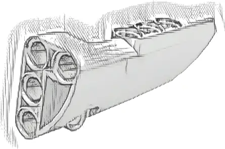 Technic, Panel Fairing # 4 Small Smooth Long, Side B