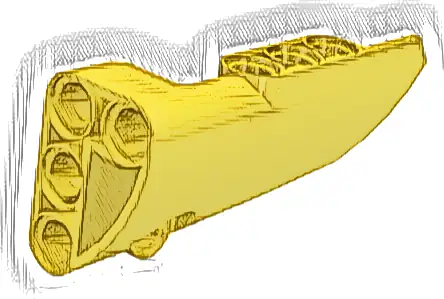 Technic, Panel Fairing # 4 Small Smooth Long, Side B