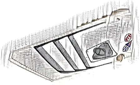 Technic, Panel Fairing #17 Large Smooth, Side A with Air Intake, Vents, Red Letter E, Blue Letter N Pattern (Sticker) - Set 42096