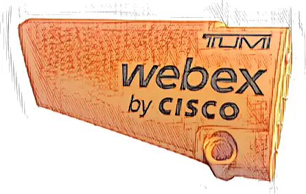Technic, Panel Fairing #17 Large Smooth, Side A with Black 'TUMI' and 'webex by CISCO' Pattern (Sticker) - Set 42141