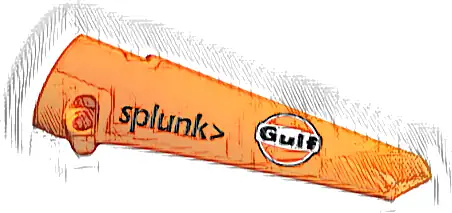 Technic, Panel Fairing # 6 Long Smooth, Side B with Gulf Logo and Black 'splunk>' Pattern (Sticker) - Set 42141