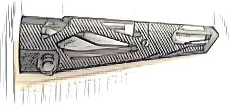 Technic, Panel Fairing # 6 Long Smooth, Side B with Silver Carbon Fiber and Air Vents Pattern (Sticker) - Sets 42151 / 42162