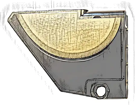 Technic, Panel Fairing #13 Large Short Smooth, Side A with Dark Tan Semicircle Pattern (Sticker) - Set 42083