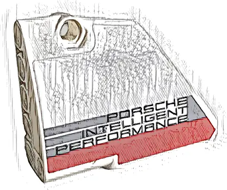 Technic, Panel Fairing #13 Large Short Smooth, Side A with Porsche Intelligent Performance Logo and Red Stripe Pattern (Sticker) - Set 42096