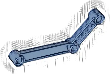Technic, Link 1 x 9 Bent (6 - 4)