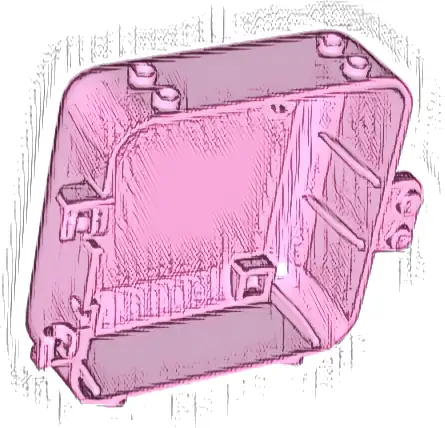 Container, Box 3 x 8 x 6 2/3 Half Back