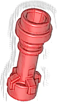 Minifigure, Weapon Lightsaber Hilt Straight