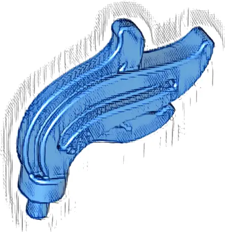 Minifigure, Plume Feather Triple Compact / Flame / Water with Small Pin