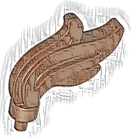 Minifigure, Plume Feather Triple Compact / Flame / Water with Small Pin