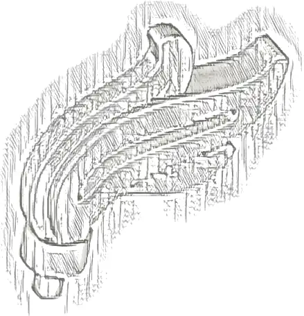 Minifigure, Plume Feather Triple Compact / Flame / Water with Small Pin