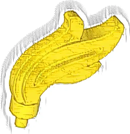 Minifigure, Plume Feather Triple Compact / Flame / Water with Small Pin