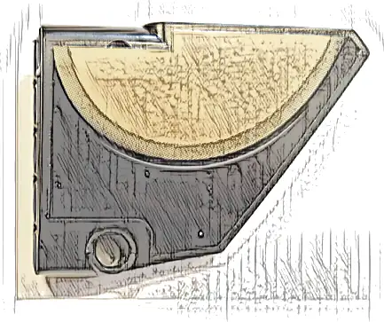 Technic, Panel Fairing #14 Large Short Smooth, Side B with Dark Tan Semicircle Pattern (Sticker) - Set 42083