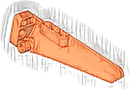 Technic, Panel Fairing # 5 Long Smooth, Side A