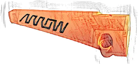 Technic, Panel Fairing # 5 Long Smooth, Side A with Black Stylized 'ARROW' Pattern (Sticker) - Set 42141