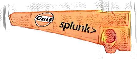 Technic, Panel Fairing # 5 Long Smooth, Side A with Gulf Logo and Black 'splunk>' Pattern (Sticker) - Set 42141