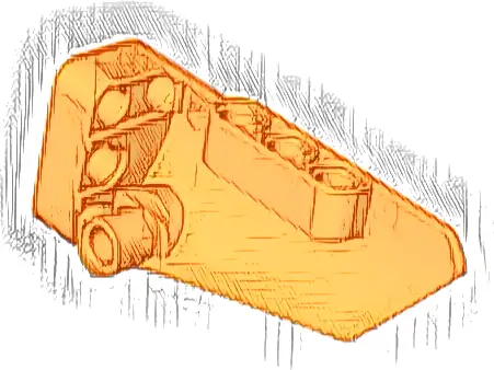 Technic, Panel Fairing # 3 Small Smooth Long, Side A