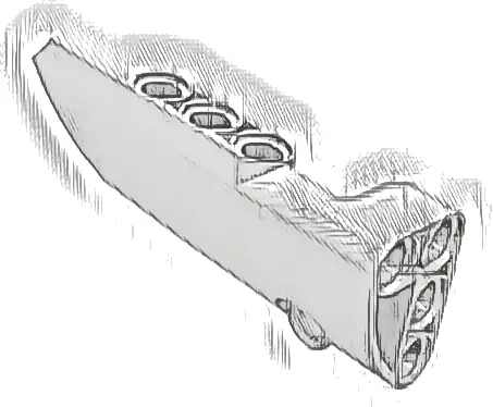 Technic, Panel Fairing # 3 Small Smooth Long, Side A