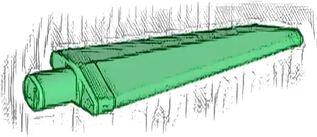 Minifigure, Weapon Sword, Spike Flexible 3.5L with Bar End