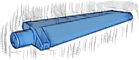 Minifigure, Weapon Sword, Spike Flexible 3.5L with Bar End